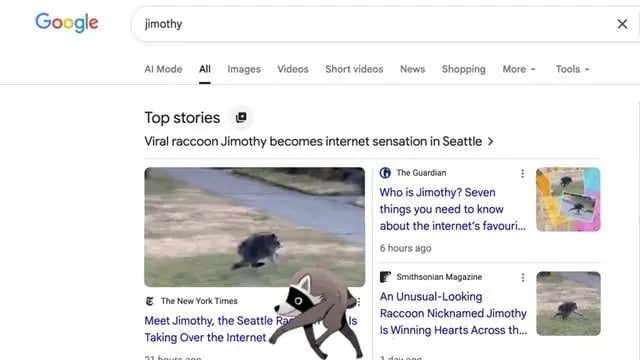 Google'ın Şakası: Ekranınızı Koşturan Sevgili Rakun Jimothy Sırrı