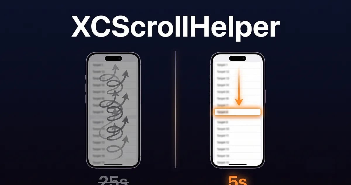 iOS Testlerinde Kaydırma Sorununa Son: XCScrollHelper Devrimi