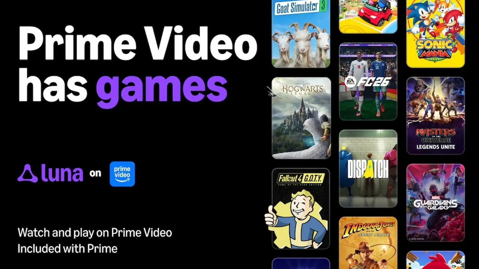 Amazon Luna Oyun Akışı Prime Video'da Buluşuyor