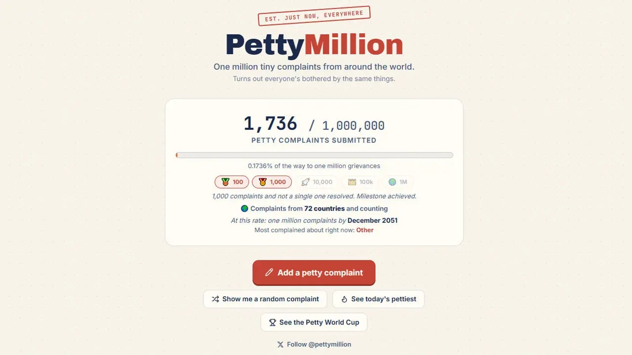 Dünyanın En Çok Dert Eden Ülkesi Ortaya Çıktı: Petty Million Girişimi