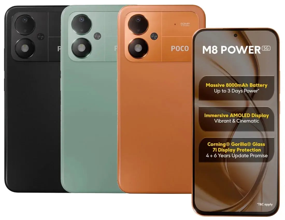 Poco M8 Power Lansman: 8000 mAh Pil ve 120 Hz AMOLED Güç Buluştu