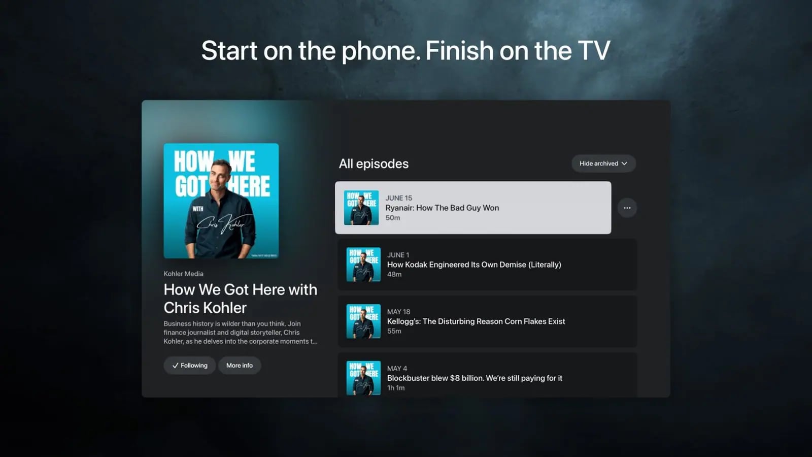 Podcast Keyi Artık Apple TV Ekranlarında: Pocket Casts Geldi