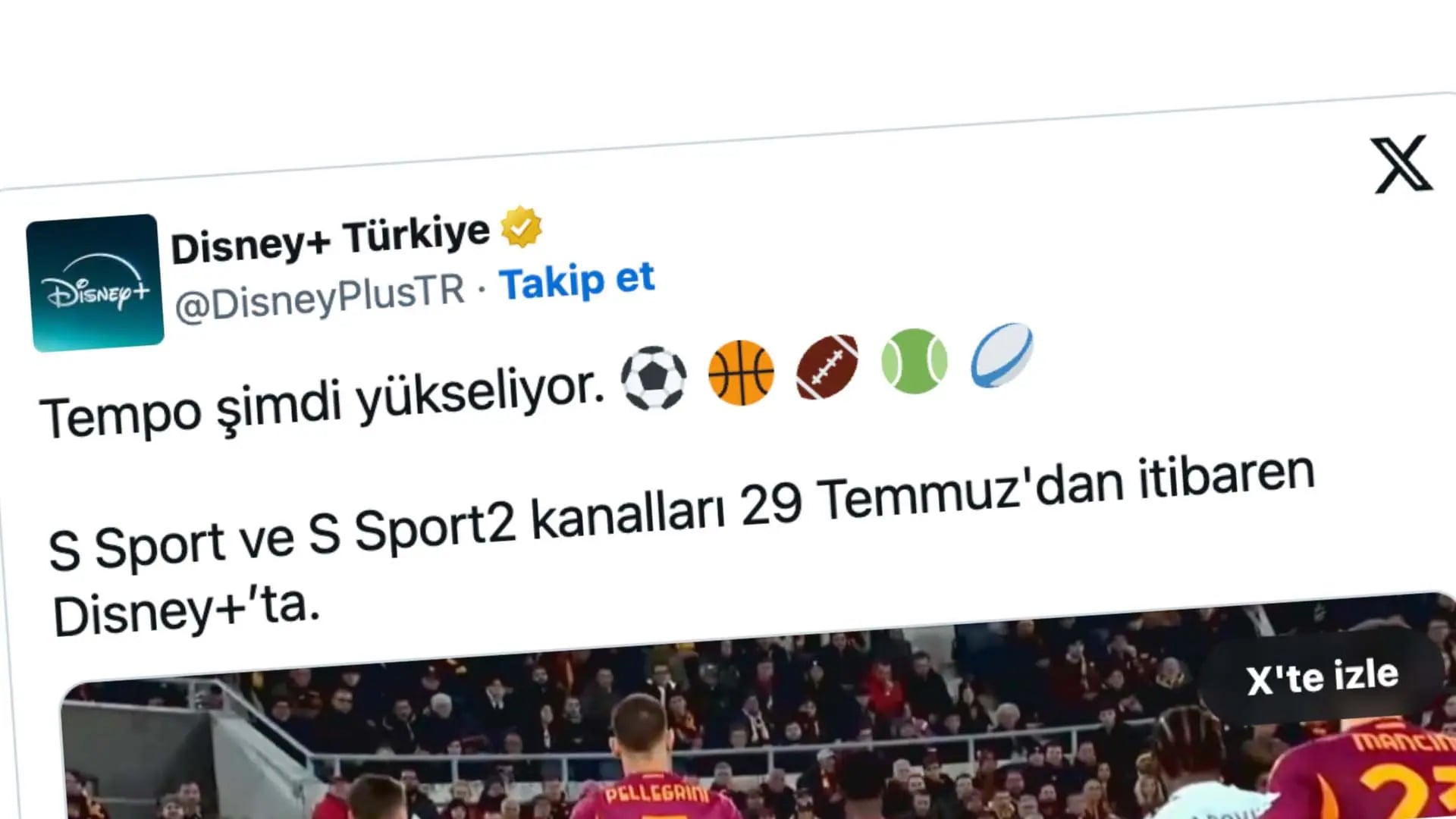 S Sport ve S Sport2 Disney+ Üzerinde! Spor Tutkunlarının Heyecanla Beklediği İş Birliği Duyuruldu