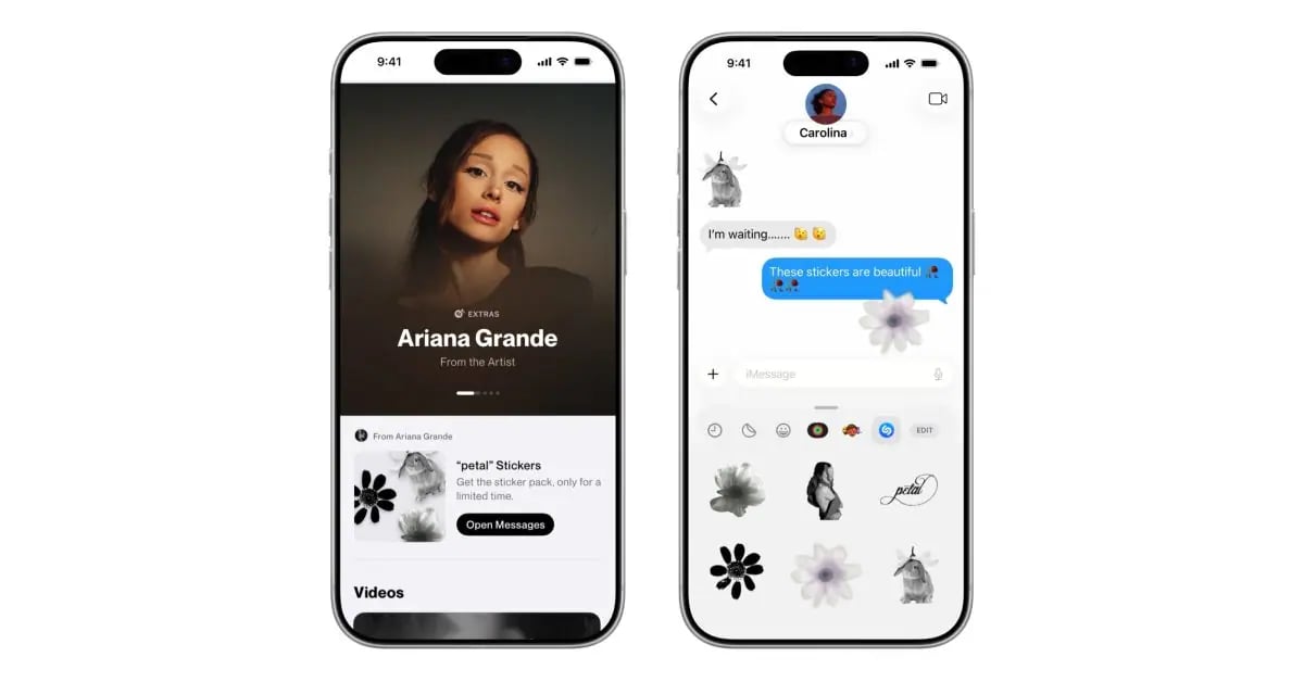 Shazam'dan Ariana Grande Özel Sticker Paketi
