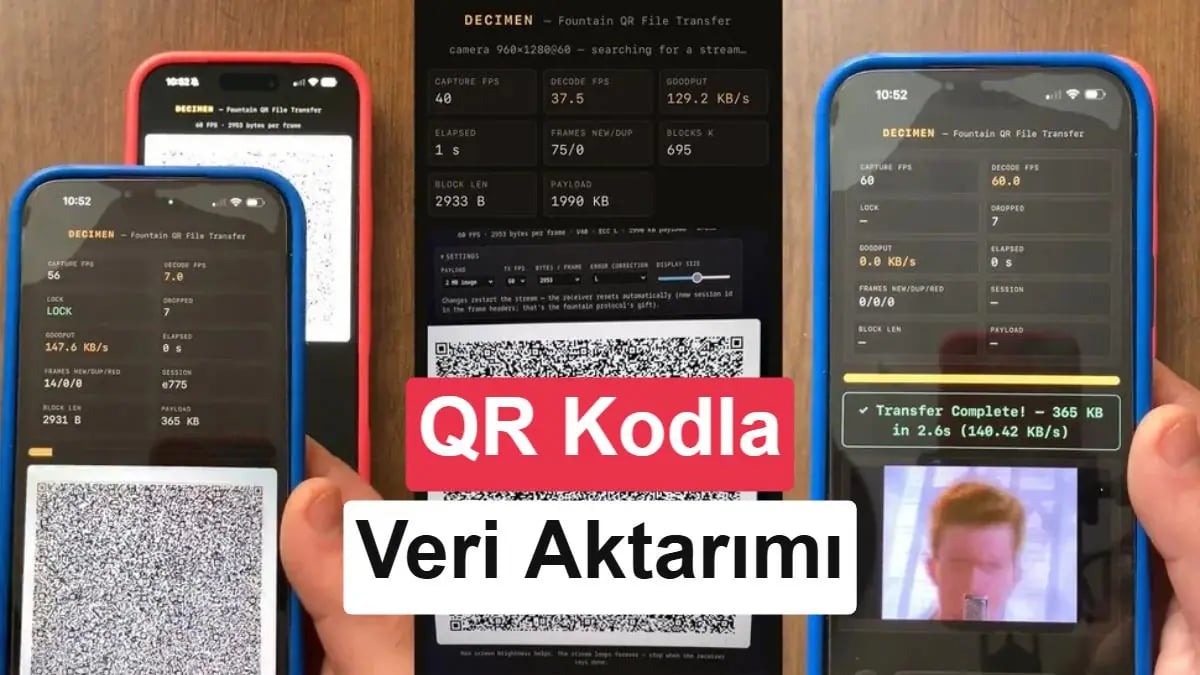 Telefonlar Arası Sınırları Kaldıran Devrim: QR Kodlarıyla İnternetsiz Veri Transferi