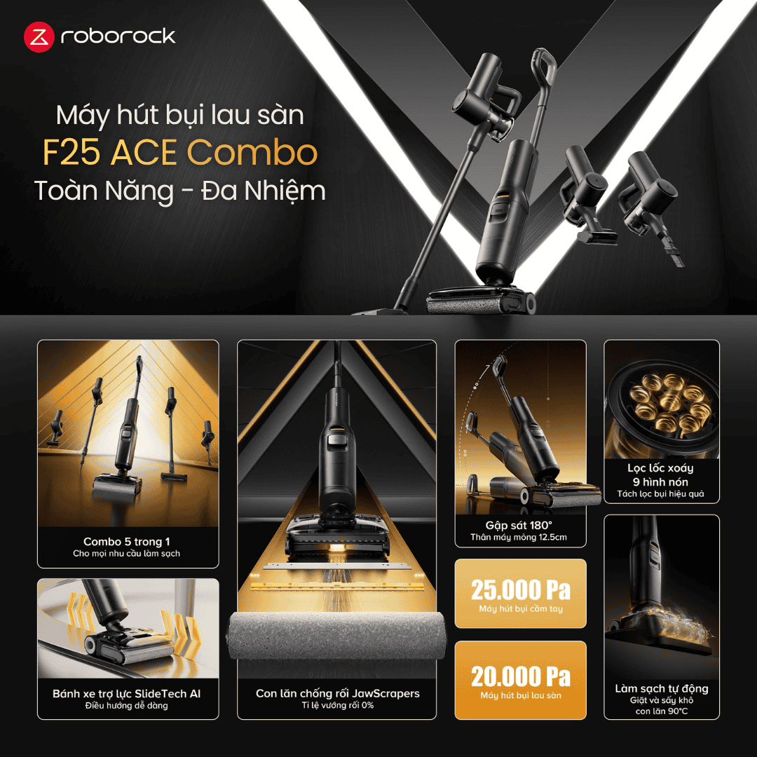 Roborock F25 Ace Combo: Zeminleriniz İçin Çok Yönlü Devrim