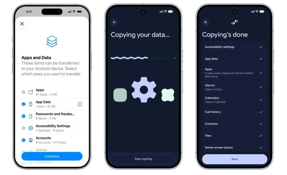 Haber
Android ekosistemine geçiş yaparken en büyük kaygılardan biri genellikle uygulama verilerinin silinmesidir. Ancak geliştirilen Android Switch, bu soruna net bir cevap veriyor. Kullanıcılar artık kullandıkları uygulamaların veri dosyalarını taşıyabiliyor; bunun yanı sıra iMessage mesaj geçmişleri, Apple Voice Memos kayıtları ve eSIM profilleri gibi platforma özgü hassas bilgiler de aktarılabilen içerikler arasında yer alıyor.
Geliştirilen araç WhatsApp sohbet geçmişi verilerini destekleyerek bu geçiş sürecini kullanıcılar için çok daha sorunsuz kılıyor. Google, bu kapsamlı veri taşıma desteği sayesinde Apple’ın ekosisteminden Android’in geniş ve esnek dünyasına geçerken herhangi bir bilginin kaybolmasını en aza indirmeyi hedefliyor.
![Haber
![